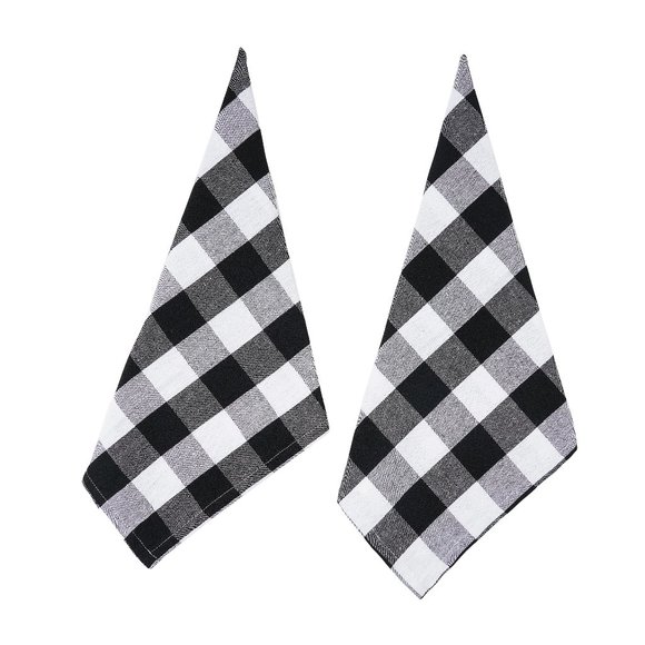 100% Cotton Set of 4 Pack Kitchen Buffalo check Size 20''*30 Inch  BLACK FRIDAY - Picture 2 of 5